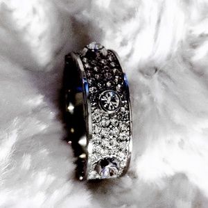 Michael Kors Pave Ring Silver Tone